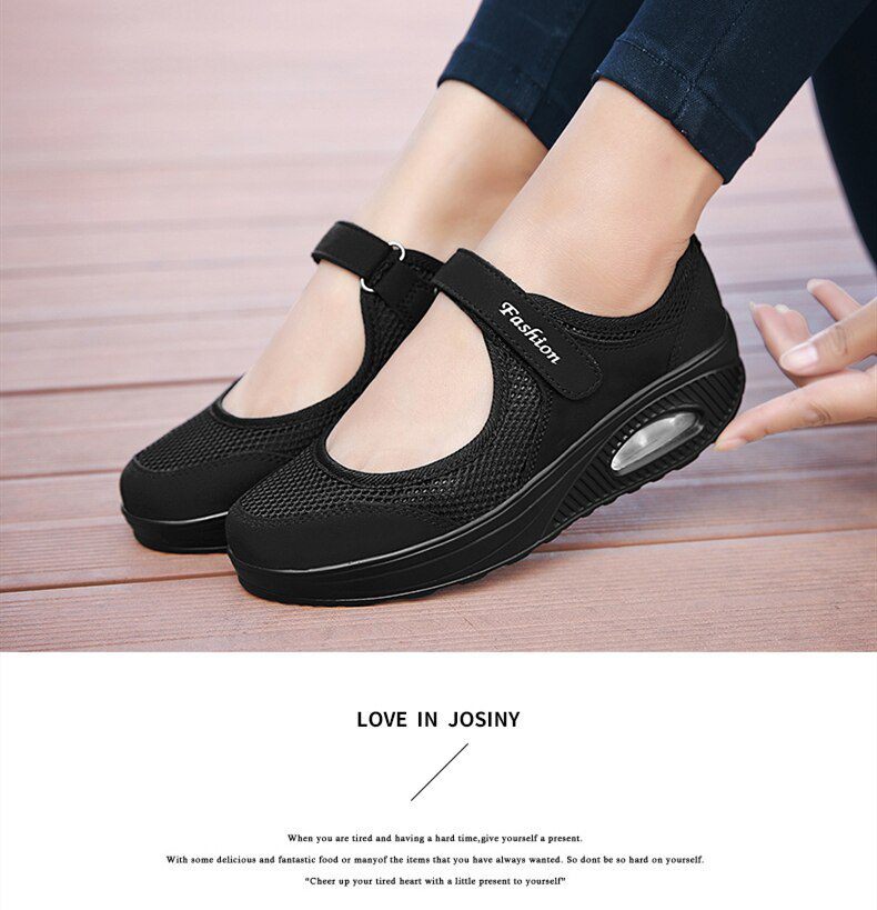 STS 2021 Summer Fashion Women Flat Platform Shoes Woman Breathable Mesh Casual Shoes Moccasin Zapatos Mujer Ladies Boat Shoes