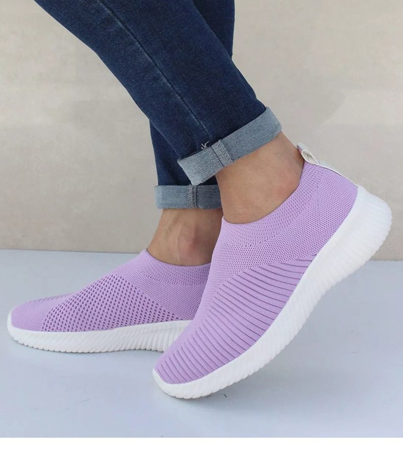 Women Flat Slip on White Shoes Woman Lightweight White Sneakers Summer Autumn Casual Chaussures Femme Basket Flats Shoes