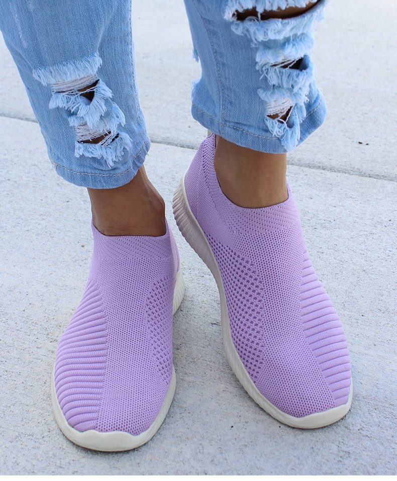Women Flat Slip on White Shoes Woman Lightweight White Sneakers Summer Autumn Casual Chaussures Femme Basket Flats Shoes