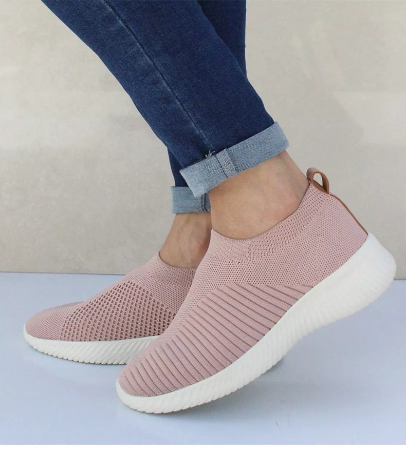 Women Flat Slip on White Shoes Woman Lightweight White Sneakers Summer Autumn Casual Chaussures Femme Basket Flats Shoes