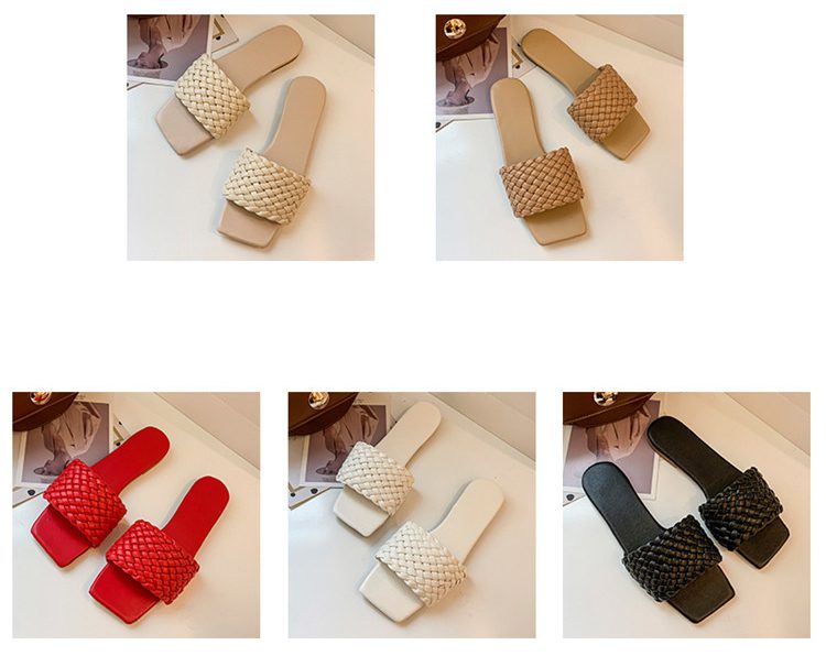 Women Temperament Slippers Braided Design Charm Open-toe Set Foot 2021 Vacation Beach Flat Sandals Casual Flip Flops Women Shoes