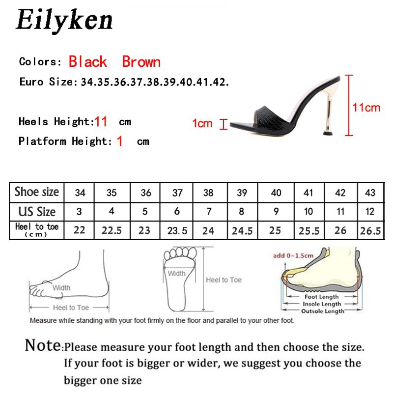 Eilyken Women slippers Snake Print Strappy Mule high heels Slippers Sandals flip flops Pointed toe Slides Party shoes Woman