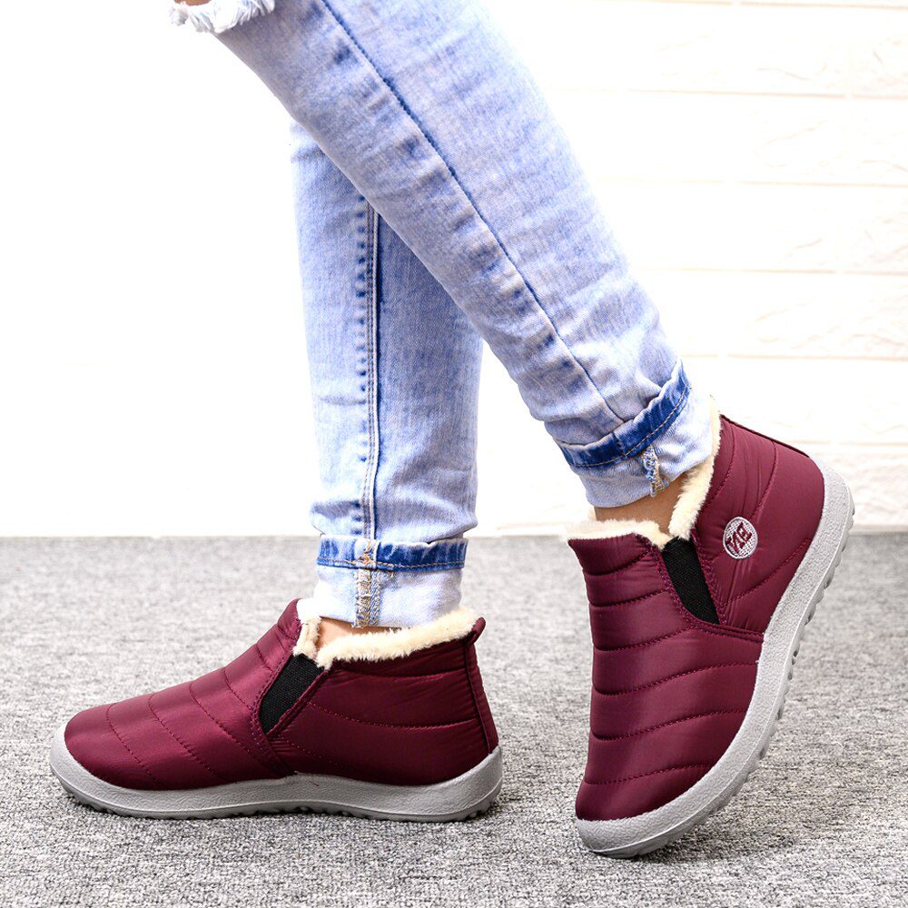 2020 winter boots women waterproof snow women shoes flat Casual Winter Shoes Ankle Boots for Women plus Size Couple shoes
