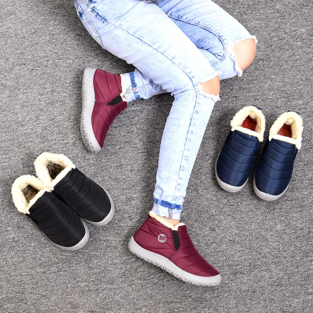 2020 winter boots women waterproof snow women shoes flat Casual Winter Shoes Ankle Boots for Women plus Size Couple shoes