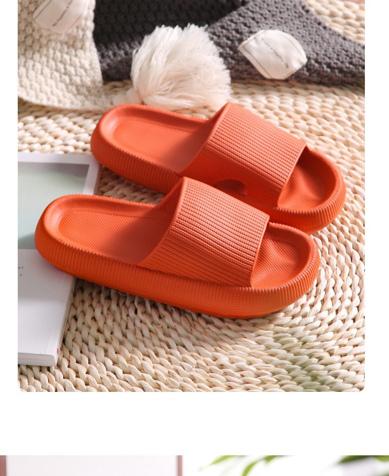 Women Thick Platform Slippers Summer Beach Eva Soft Sole Slide Sandals Leisure Men Ladies Indoor Bathroom Anti-slip Shoes