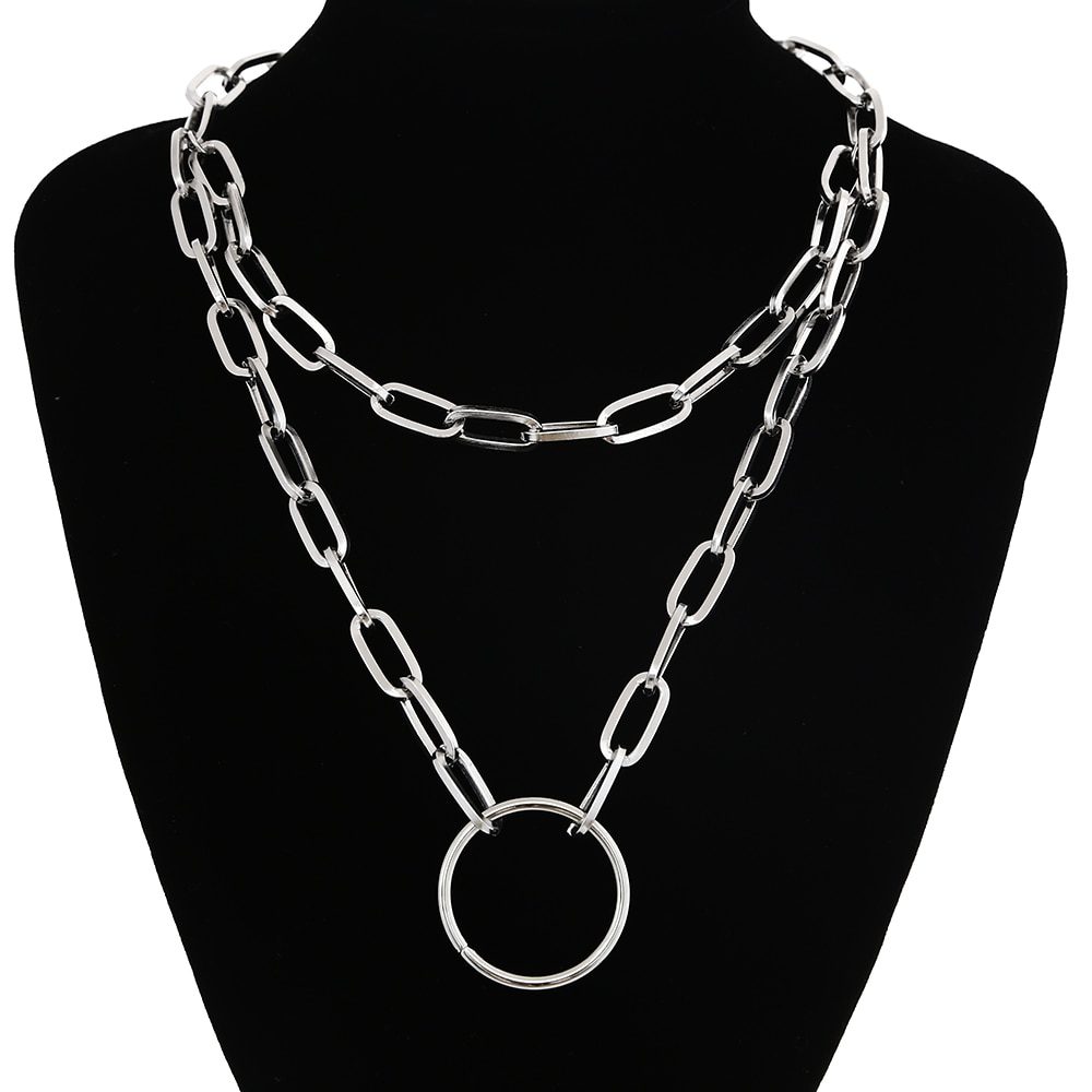 Lock Chain Necklace With A Padlock Pendants For Women Men Punk Jewelry On The Neck 2020 Grunge Aesthetic Egirl Eboy Accessories