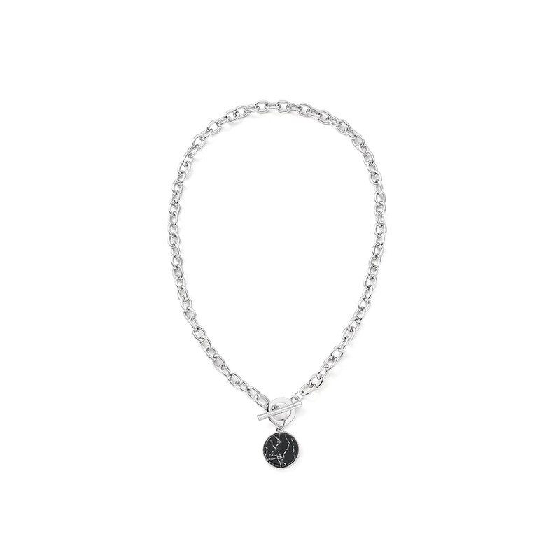 KMVEXO Minimalist Casual Neck Chain Necklaces for Women Round Marble Pendants Hiphop Female Fashion Jewelry Necklace Naszyjnik KMVEXO Minimalist Casual Neck Chain Necklaces for Women Round Marble Pendants Hiphop Female Fashion Jewelry Necklace Naszyjnik