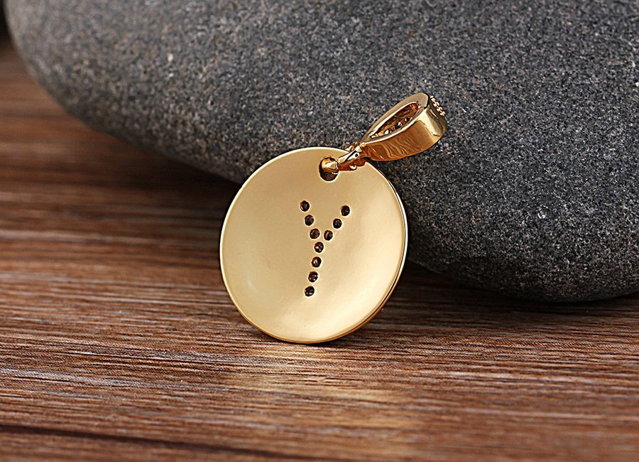 Top Quality Women Girls Initial Letter Necklace Gold 26 Letters Charm Necklaces Pendants Copper CZ Jewelry Personal Necklace