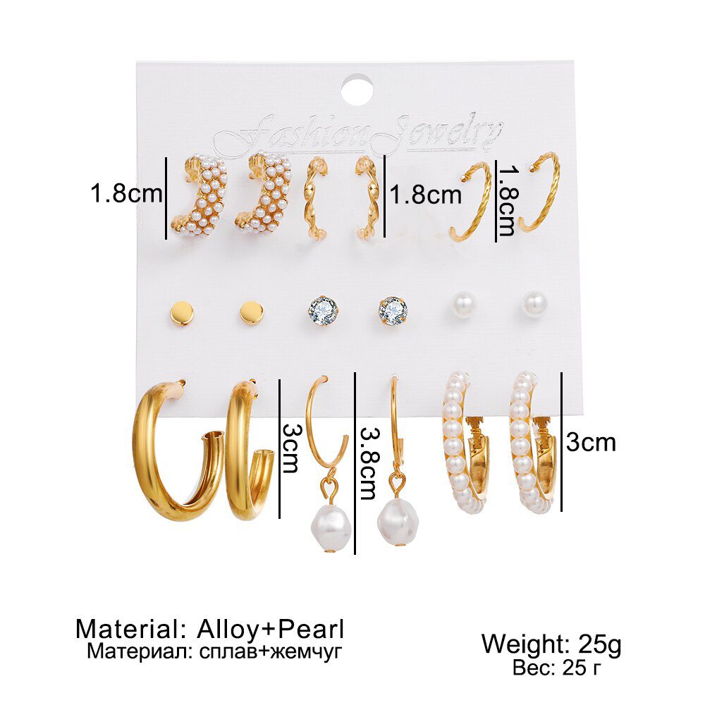 FNIO Women's Earrings Set Pearl Earrings For Women Bohemian Fashion Jewelry 2020 Geometric Crystal Heart Stud Earrings FNIO Women's Earrings Set Pearl Earrings For Women Bohemian Fashion Jewelry 2020 Geometric Crystal Heart Stud Earrings