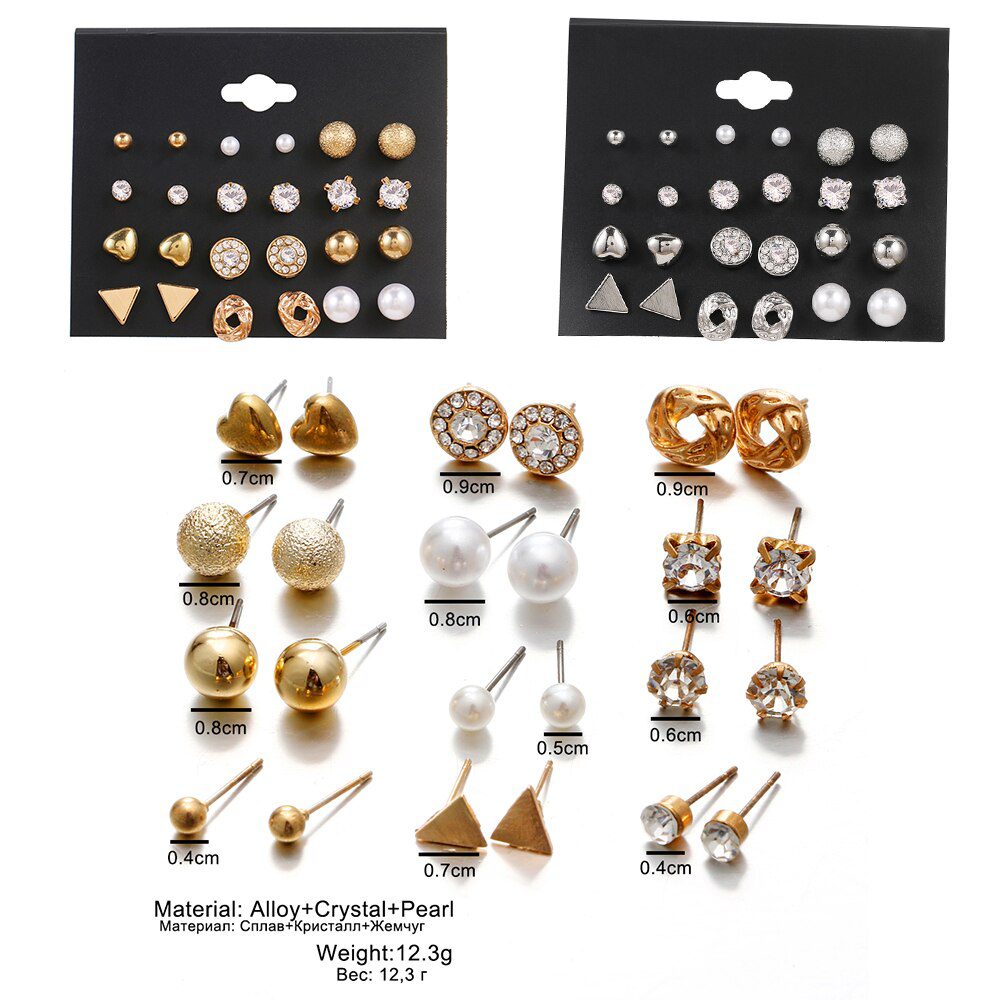 FNIO Women's Earrings Set Pearl Earrings For Women Bohemian Fashion Jewelry 2020 Geometric Crystal Heart Stud Earrings FNIO Women's Earrings Set Pearl Earrings For Women Bohemian Fashion Jewelry 2020 Geometric Crystal Heart Stud Earrings