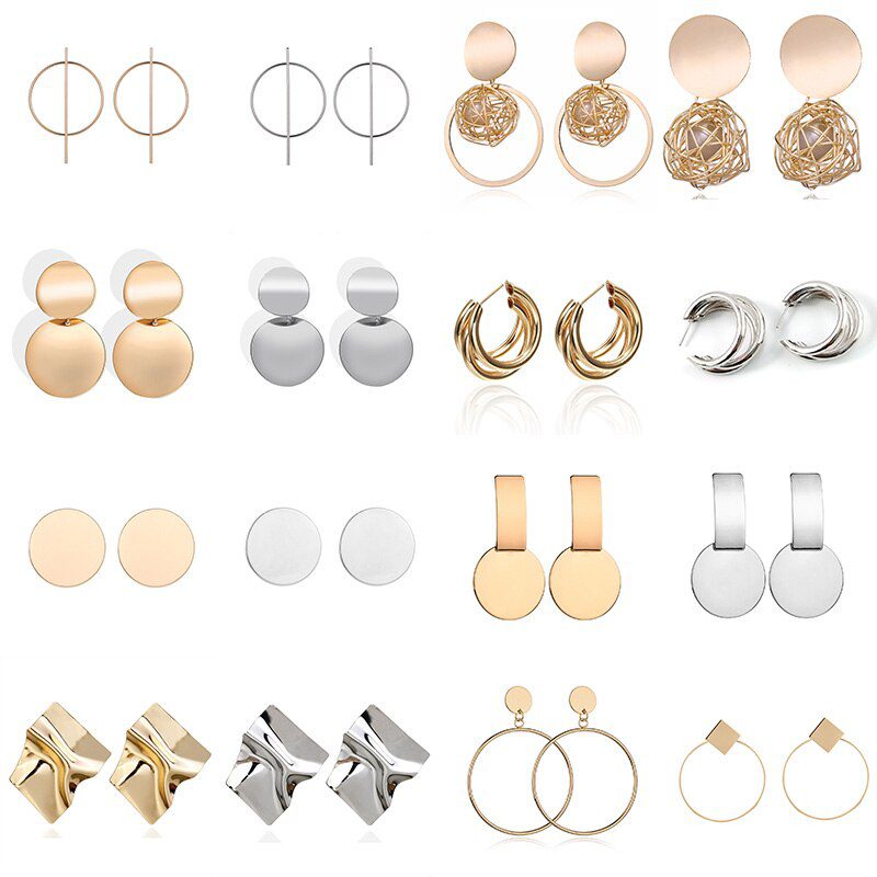 Fashion Statement Earrings 2019 Big Geometric Round Earrings For Women Hanging Dangle Earrings Drop Earing Modern Female Jewelry