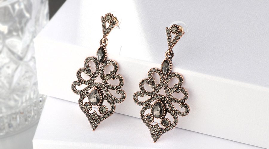 Kinel Hot Fashion Glossy Dangle Earrings 585 Rose Gold Simple Square Earrings For Women High Quality Daily Fine Jewelry