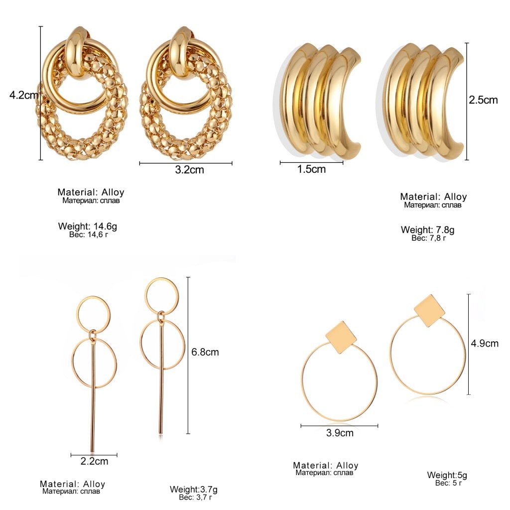 FNIO Fashion Vintage Earrings For Women Big Geometric Statement Gold Metal Drop Earrings 2020 Trendy Earings Jewelry Accessories FNIO Fashion Vintage Earrings For Women Big Geometric Statement Gold Metal Drop Earrings 2020 Trendy Earings Jewelry Accessories