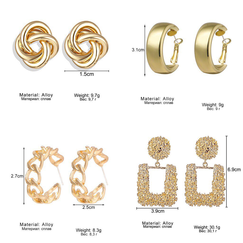 FNIO Fashion Vintage Earrings For Women Big Geometric Statement Gold Metal Drop Earrings 2020 Trendy Earings Jewelry Accessories FNIO Fashion Vintage Earrings For Women Big Geometric Statement Gold Metal Drop Earrings 2020 Trendy Earings Jewelry Accessories