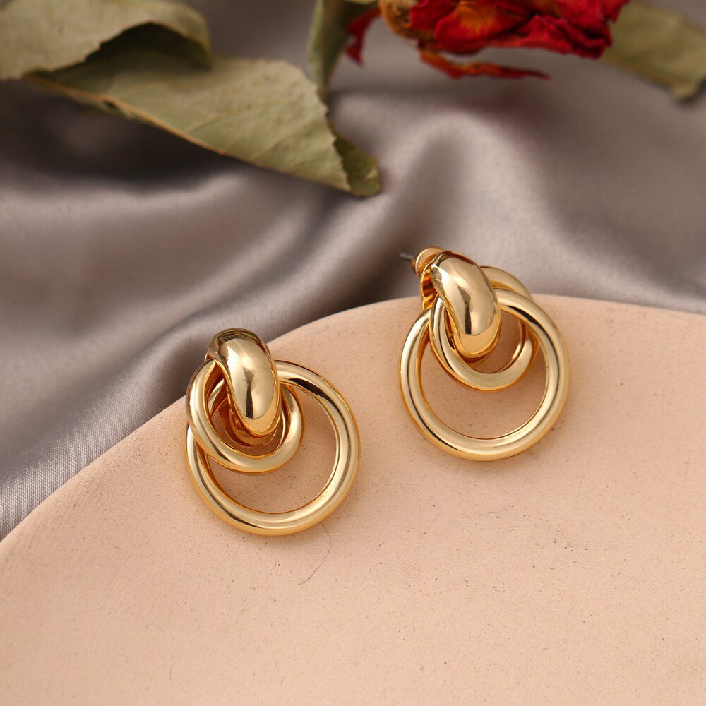 FNIO Fashion Vintage Earrings For Women Big Geometric Statement Gold Metal Drop Earrings 2020 Trendy Earings Jewelry Accessories FNIO Fashion Vintage Earrings For Women Big Geometric Statement Gold Metal Drop Earrings 2020 Trendy Earings Jewelry Accessories