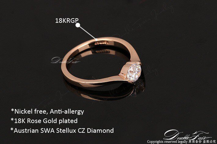 Austrian Cubic Zirconia Engagement/Wedding Finger Rings For Women Rose Gold Color Fashion Brand Jewelry For Women DWR239 Austrian Cubic Zirconia Engagement/Wedding Finger Rings For Women Rose Gold Color Fashion Brand Jewelry For Women DWR239