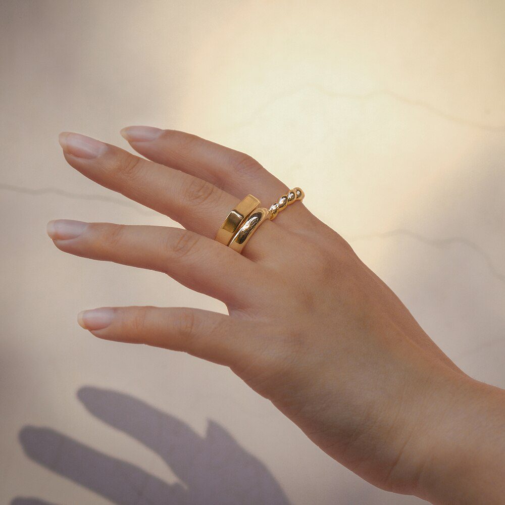 Minimalist Gold Color Chunky Rings Trendy Geometric Round Circle Rings for Women Thick Gold Stack Rings Female Wedding Jewelry Minimalist Gold Color Chunky Rings Trendy Geometric Round Circle Rings for Women Thick Gold Stack Rings Female Wedding Jewelry