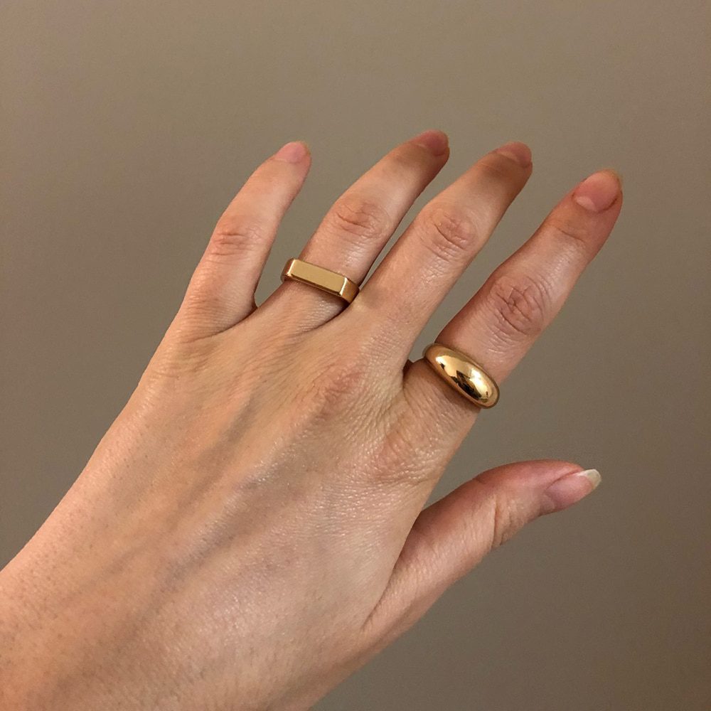 Minimalist Gold Color Chunky Rings Trendy Geometric Round Circle Rings for Women Thick Gold Stack Rings Female Wedding Jewelry Minimalist Gold Color Chunky Rings Trendy Geometric Round Circle Rings for Women Thick Gold Stack Rings Female Wedding Jewelry