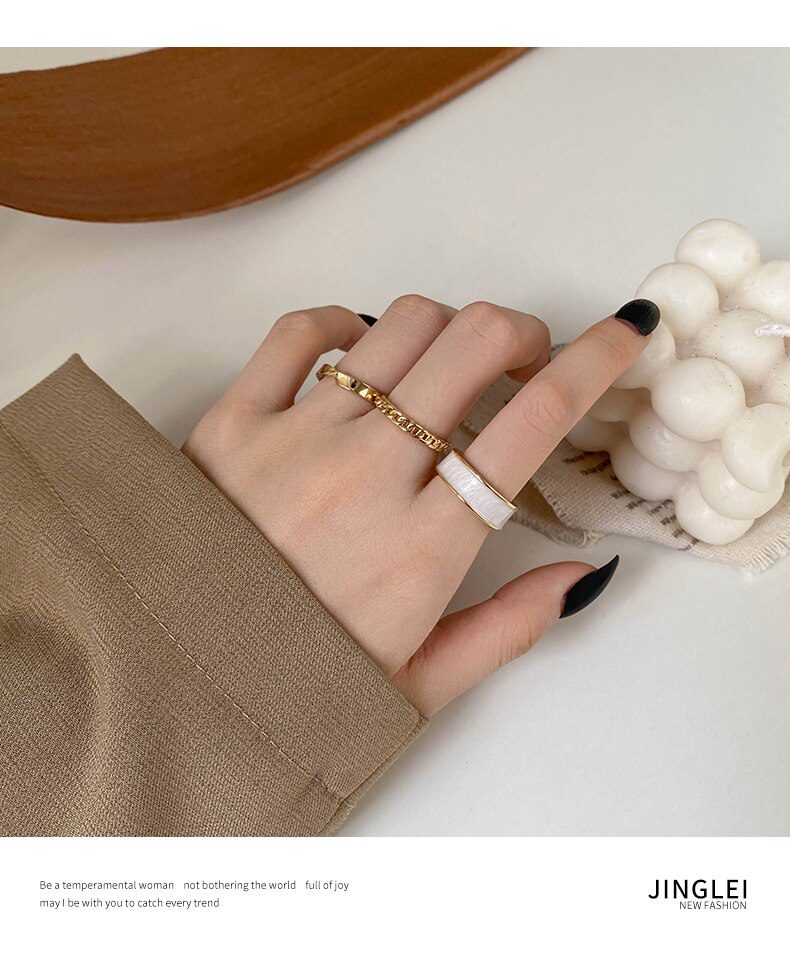 2020 New Gothic Style Three Piece Opening Rings For Woman Fashion Korean Jewelry European and American Wedding Party Sexy Ring