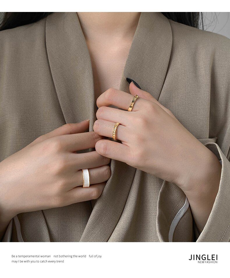 2020 New Gothic Style Three Piece Opening Rings For Woman Fashion Korean Jewelry European and American Wedding Party Sexy Ring