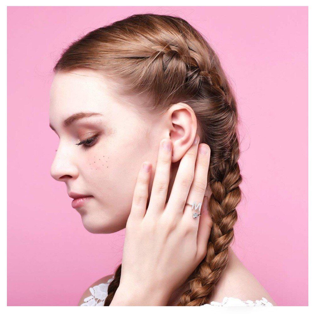 A-Z Letter Gold Color Metal Adjustable Opening Ring Initials Name Alphabet Female Creative Finger Rings Trendy Party Jewelry