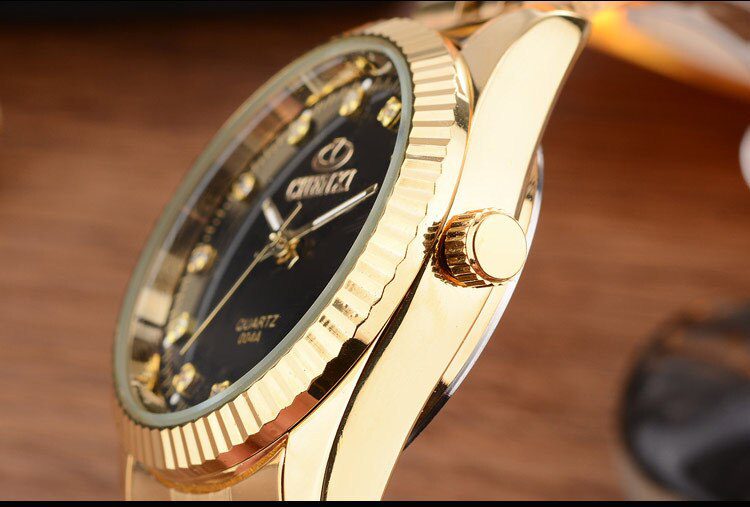 CHENXI Brand Top Luxury Ladies Gold Watch Women Golden Clock Female Women Dress Rhinestone Quartz Waterproof Watches Feminine