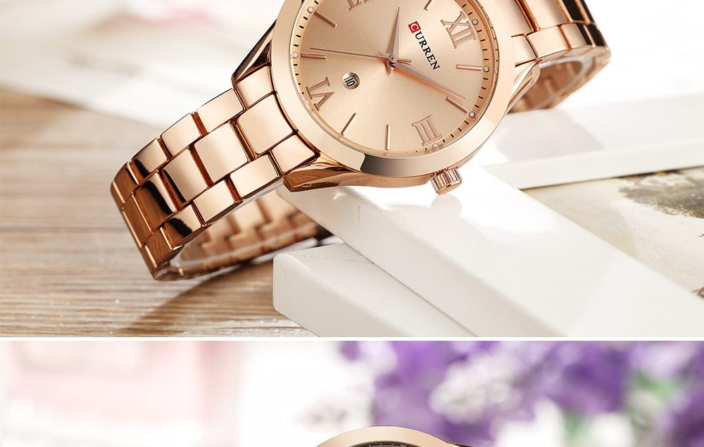 CURREN Gold Watch Women Watches Ladies 9007 Steel Women's Bracelet Watches Female Clock Relogio Feminino Montre Femme