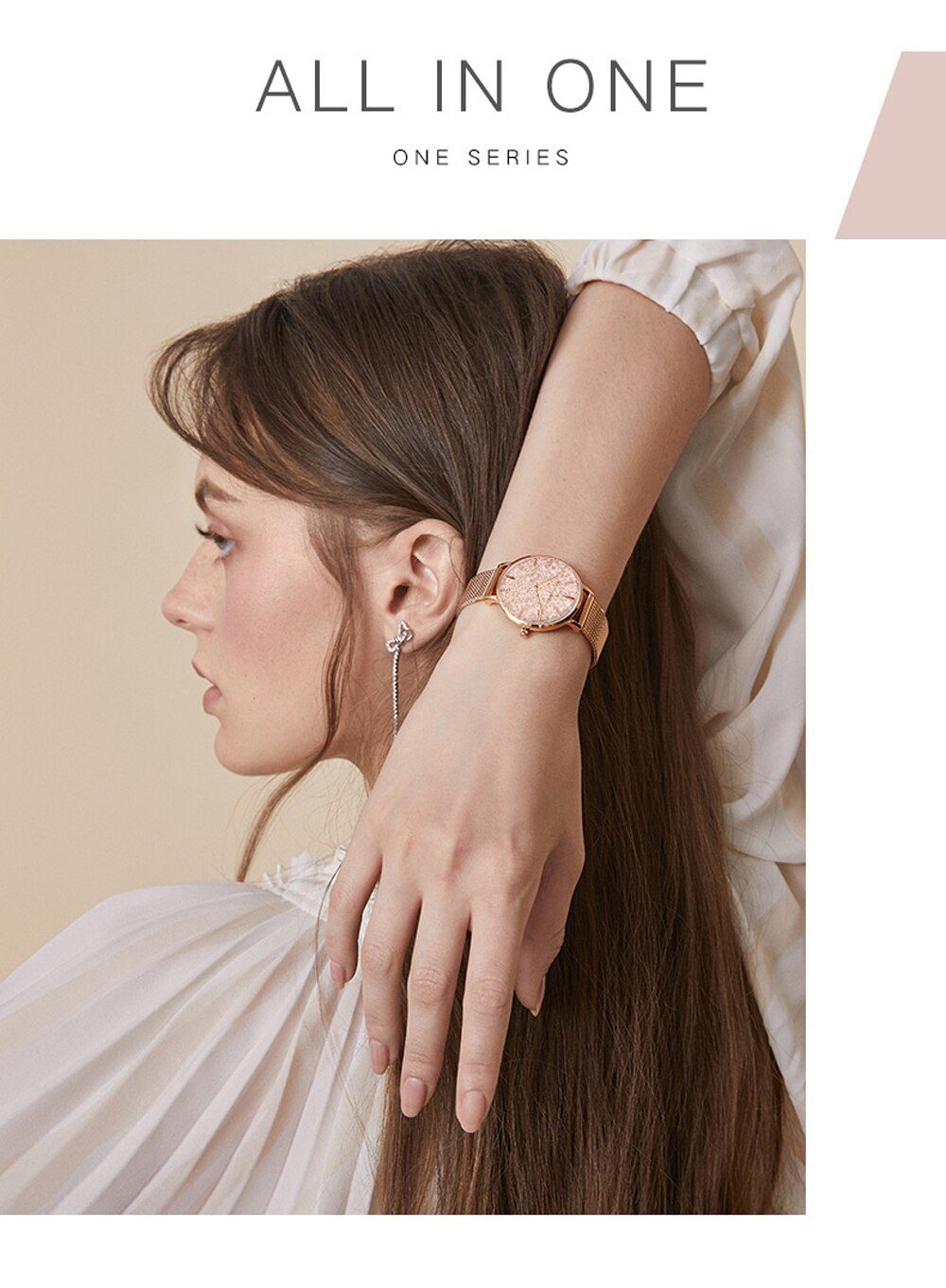 Sahara Desert Dial New Design 2021 Top Brand Luxury Japan Quartz Wristwatch Stainless Steel Rose Gold Waterproof Watch for Women