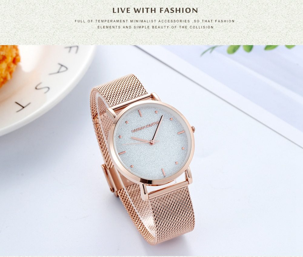 Sahara Desert Dial New Design 2021 Top Brand Luxury Japan Quartz Wristwatch Stainless Steel Rose Gold Waterproof Watch for Women