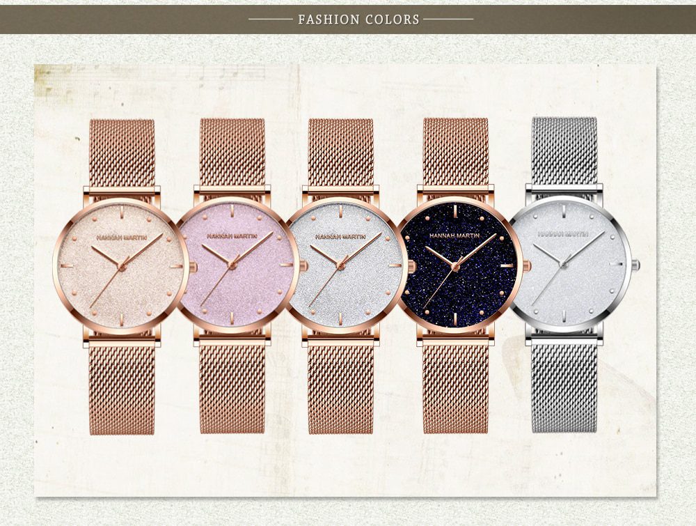 Sahara Desert Dial New Design 2021 Top Brand Luxury Japan Quartz Wristwatch Stainless Steel Rose Gold Waterproof Watch for Women