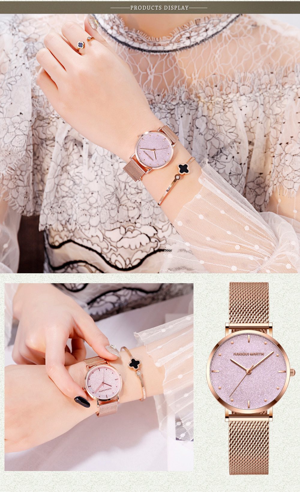 Sahara Desert Dial New Design 2021 Top Brand Luxury Japan Quartz Wristwatch Stainless Steel Rose Gold Waterproof Watch for Women