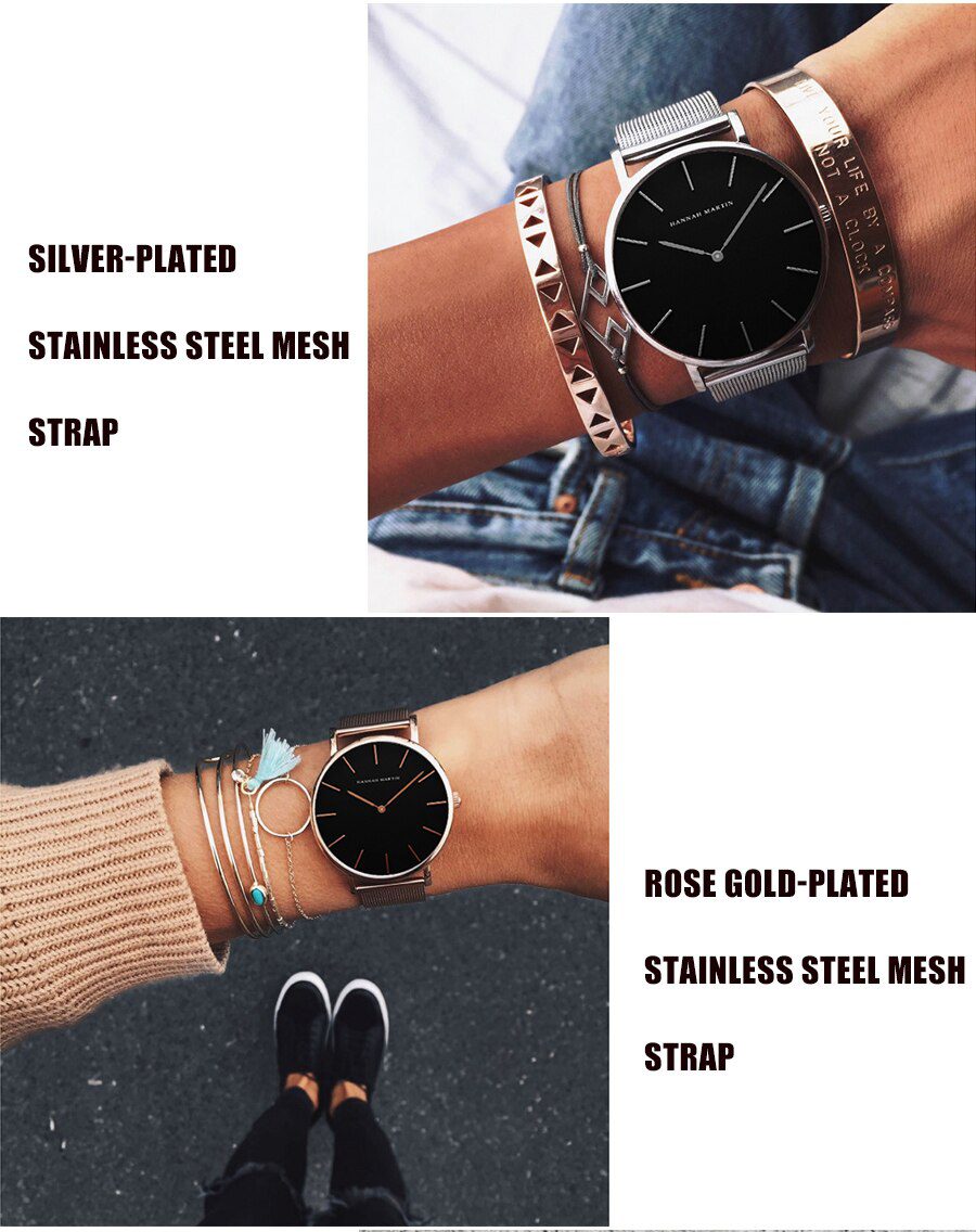 Sahara Desert Dial New Design 2021 Top Brand Luxury Japan Quartz Wristwatch Stainless Steel Rose Gold Waterproof Watch for Women