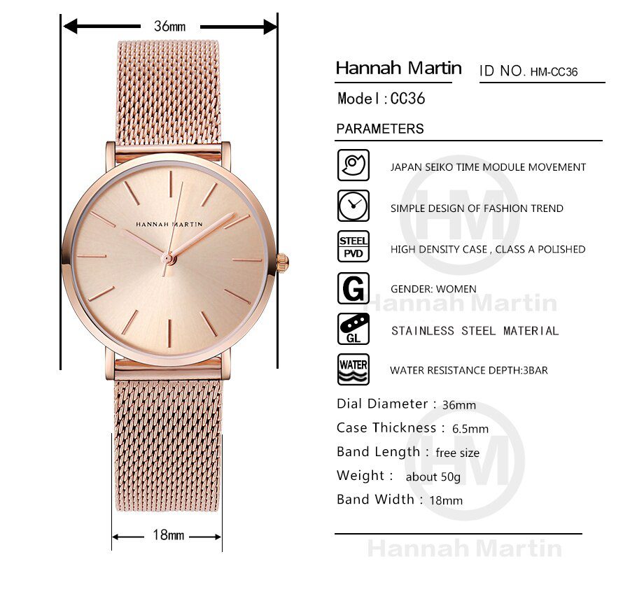 Drop shipping A++++ Quality Stainless Steel Band Japan Quartz Movement Waterproof Women Full Rose Gold Ladies Luxury Wrist Watch
