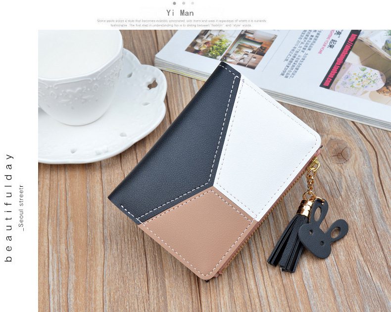 New Arrival Wallet Short Women Wallets Zipper Purse Patchwork Fashion Panelled Wallets Trendy Coin Purse Card Holder Leather New Arrival Wallet Short Women Wallets Zipper Purse Patchwork Fashion Panelled Wallets Trendy Coin Purse Card Holder Leather