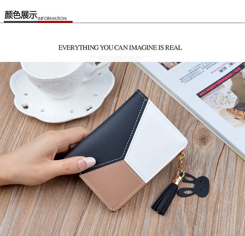 New Arrival Wallet Short Women Wallets Zipper Purse Patchwork Fashion Panelled Wallets Trendy Coin Purse Card Holder Leather New Arrival Wallet Short Women Wallets Zipper Purse Patchwork Fashion Panelled Wallets Trendy Coin Purse Card Holder Leather