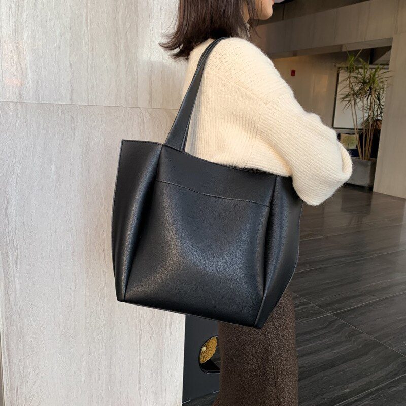 Hot sale large women's bag large capacity shoulder bags high quality PU leather shoulder bags ladies wild bags sac a main femme