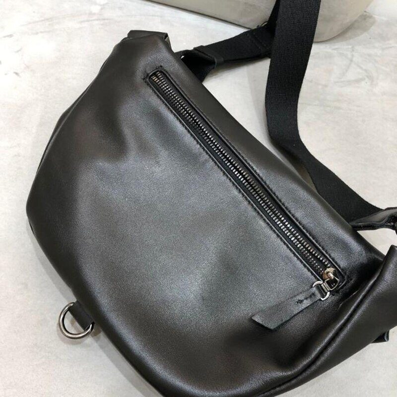 Genuine Leather Chest Shoulder Bag Cool Crossbody Packs for Woman Cowhide Female Spring High Quality Belt Saddle Shoulder Bags