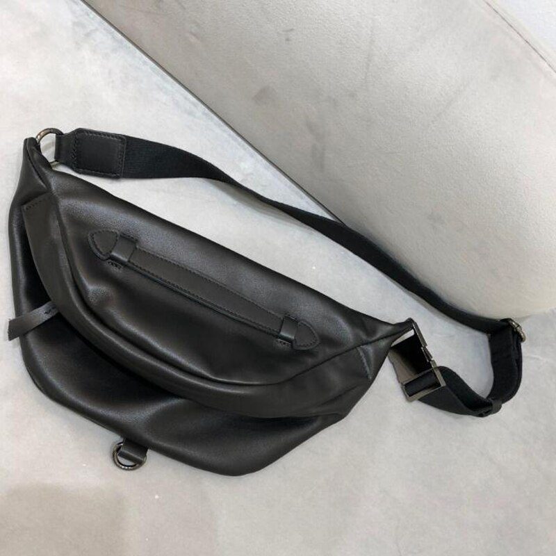 Genuine Leather Chest Shoulder Bag Cool Crossbody Packs for Woman Cowhide Female Spring High Quality Belt Saddle Shoulder Bags