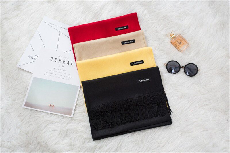 2020 fashion summer women scarf thin shawls and wraps lady solid female hijab stoles long cashmere pashmina foulard head scarves