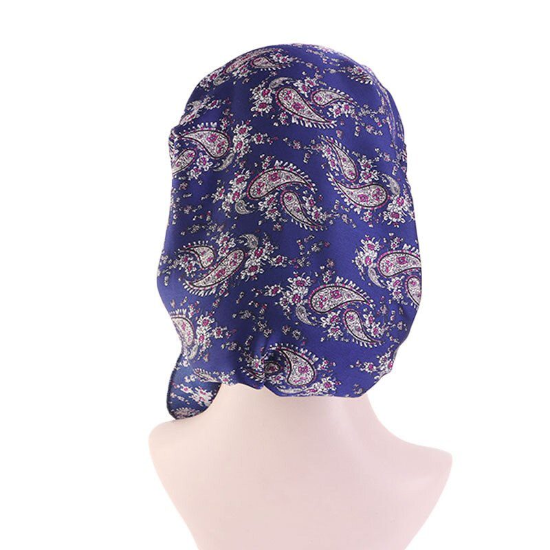 2020 fashion printed flowers women inner hijabs cap muslim head scarf turban bonnet ready to wear ladies wrap under hijab caps