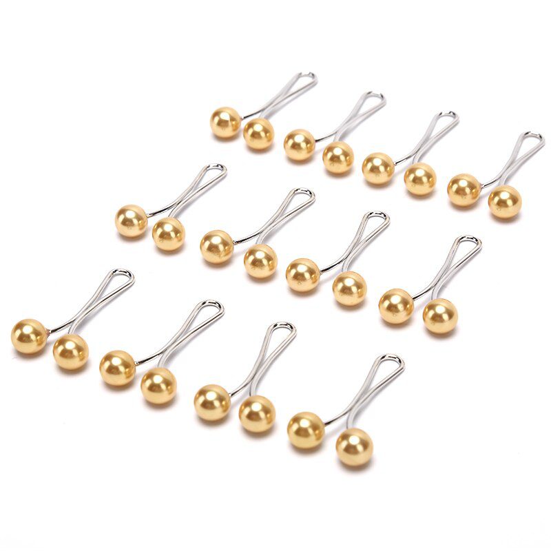 12pcs Headscarf Shawl Scarf Lady Muslim Scarf Hijab Clips Pearl Scarf Brooch Pin