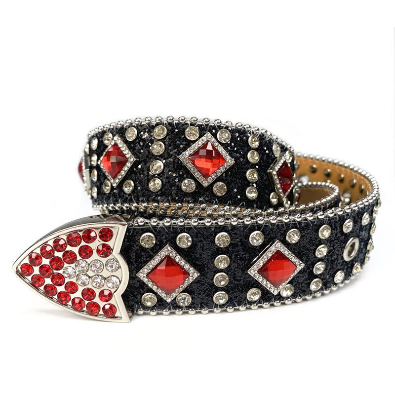 Western Cowgirl Cowboy Bling Bling Rhinestones Belt Quality Studded Belt For Women Men Fashion Cinto De Strass Ceinture Femme
