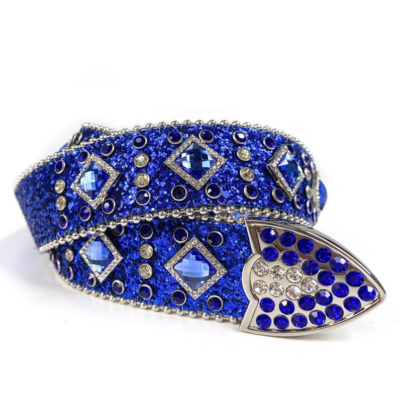 Western Cowgirl Cowboy Bling Bling Rhinestones Belt Quality Studded Belt For Women Men Fashion Cinto De Strass Ceinture Femme