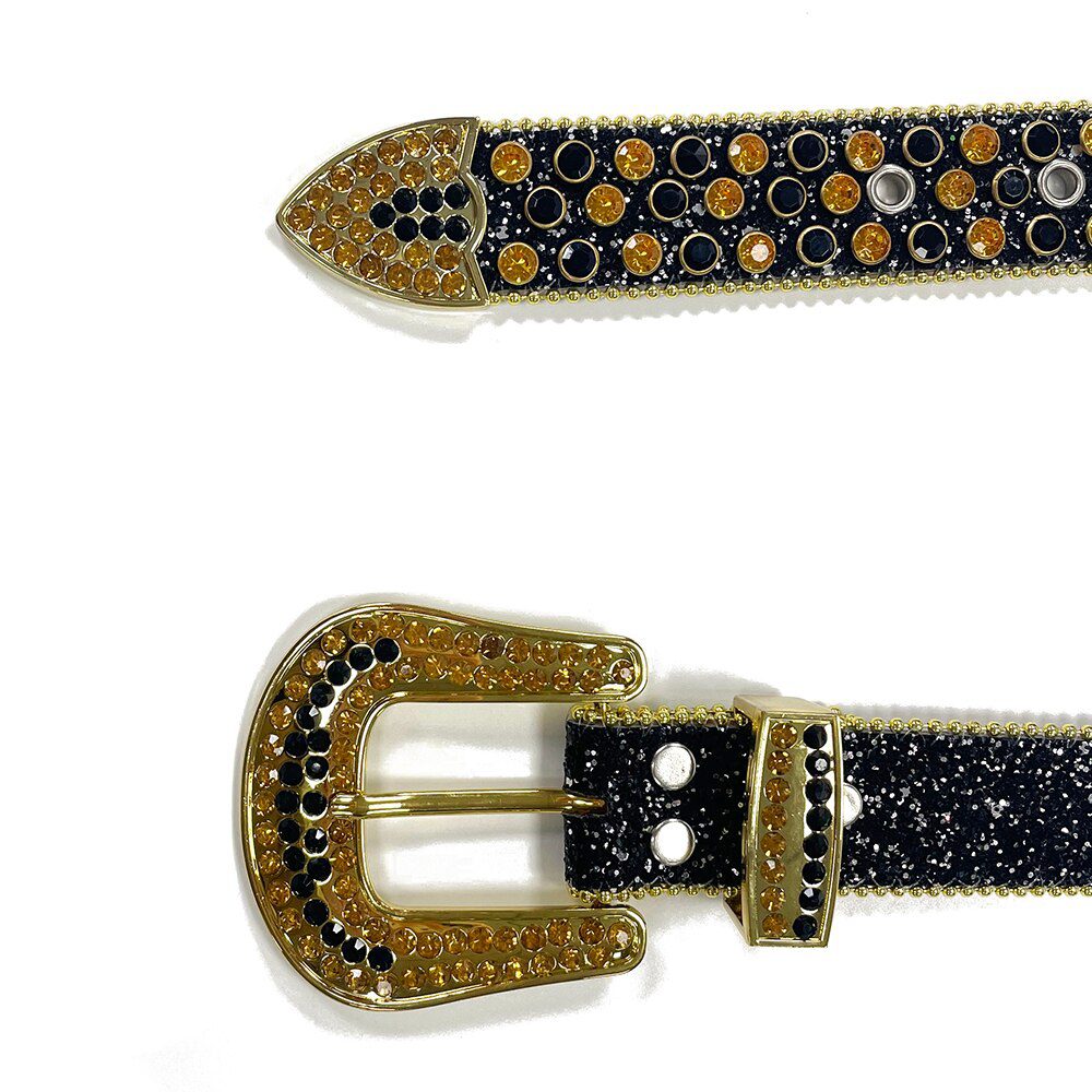 Western Cowgirl Cowboy Bling Bling Rhinestones Belt Quality Studded Belt For Women Men Fashion Cinto De Strass Ceinture Femme