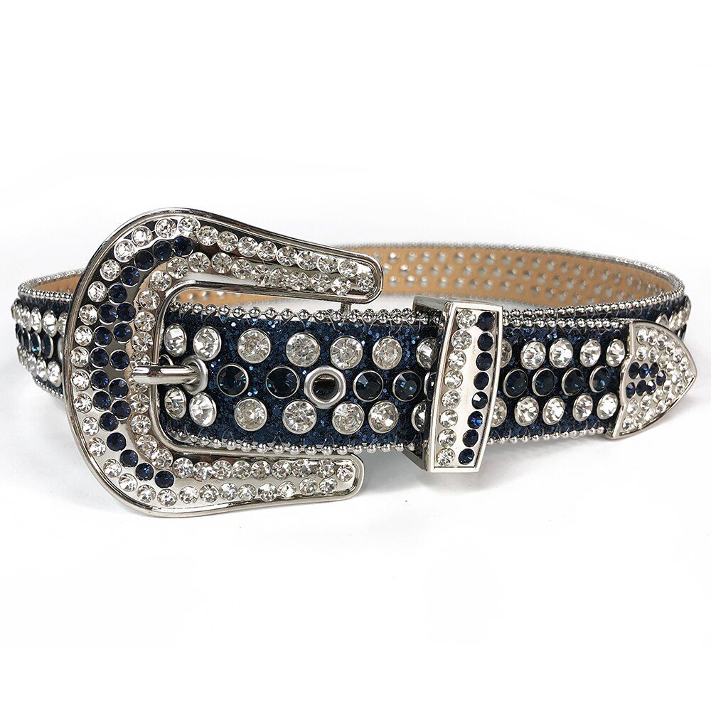 Western Cowgirl Cowboy Bling Bling Rhinestones Belt Quality Studded Belt For Women Men Fashion Cinto De Strass Ceinture Femme