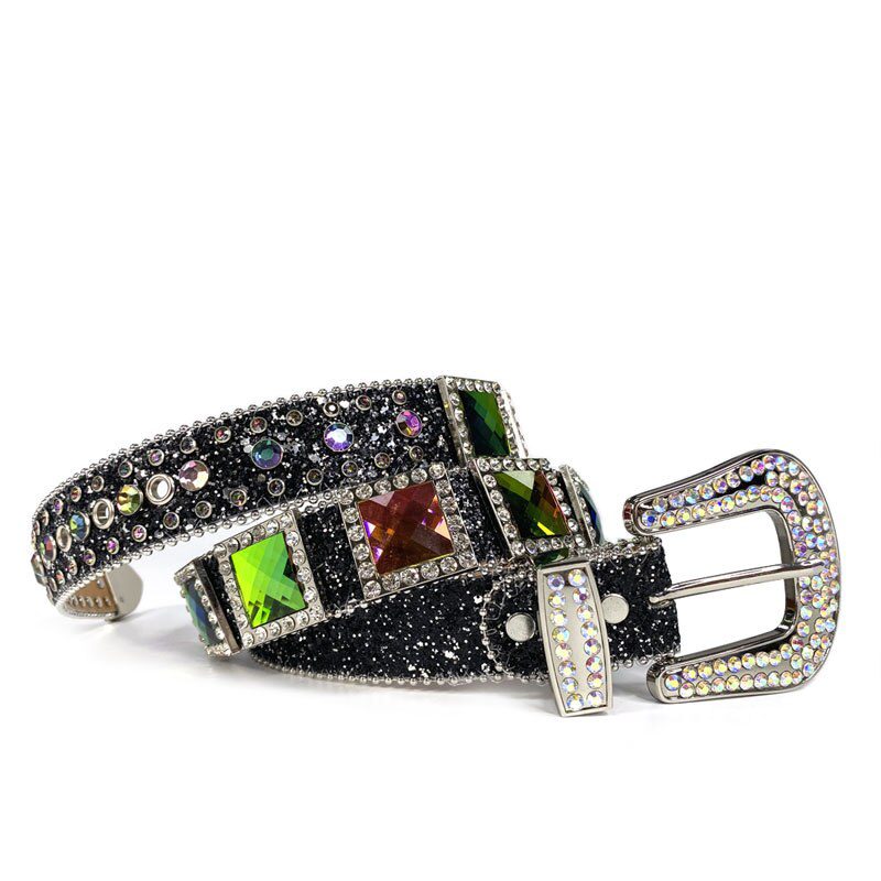 Western Cowgirl Cowboy Bling Bling Rhinestones Belt Quality Studded Belt For Women Men Fashion Cinto De Strass Ceinture Femme