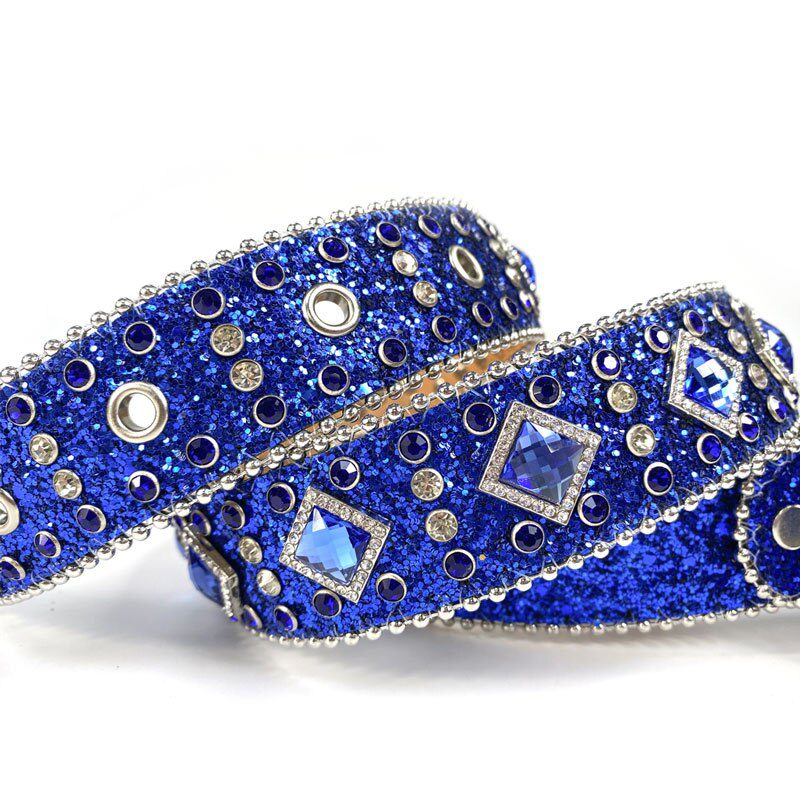Western Cowgirl Cowboy Bling Bling Rhinestones Belt Quality Studded Belt For Women Men Fashion Cinto De Strass Ceinture Femme
