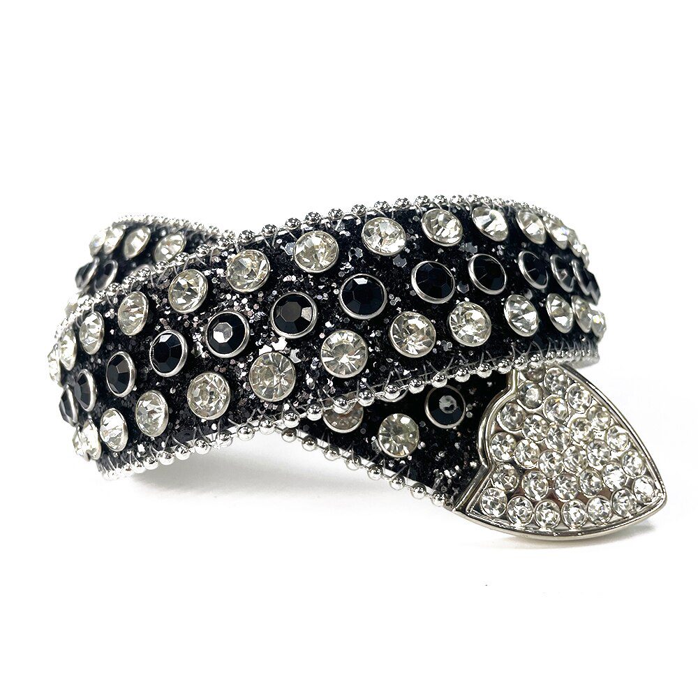 Western Cowgirl Cowboy Bling Bling Rhinestones Belt Quality Studded Belt For Women Men Fashion Cinto De Strass Ceinture Femme