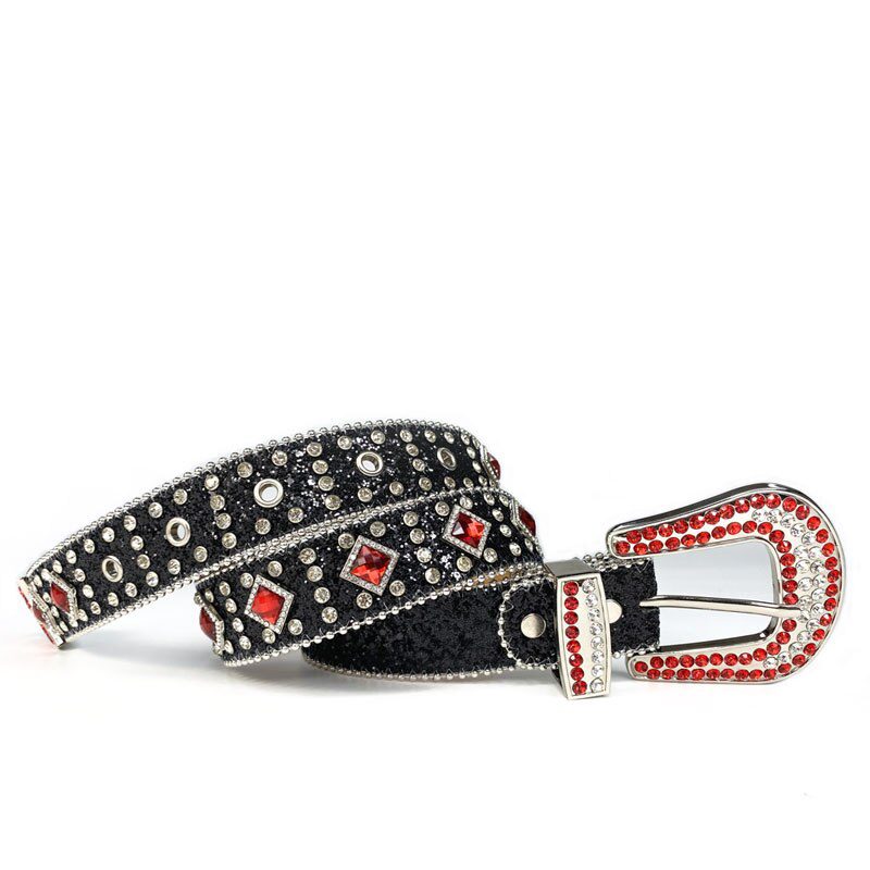 Western Cowgirl Cowboy Bling Bling Rhinestones Belt Quality Studded Belt For Women Men Fashion Cinto De Strass Ceinture Femme