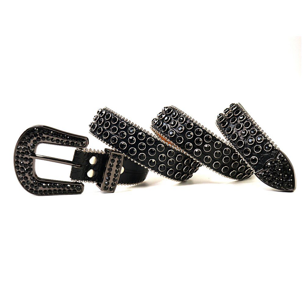 Western Cowgirl Cowboy Bling Bling Rhinestones Belt Quality Studded Belt For Women Men Fashion Cinto De Strass Ceinture Femme
